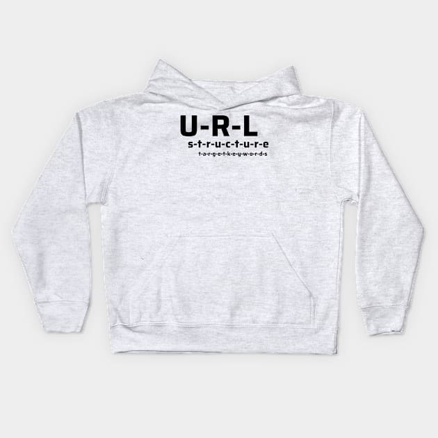 URL Structure Kids Hoodie by CyberChobi